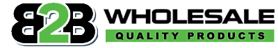 B2B Wholesale company logo featuring bold, modern typography with interconnected letters symbolizing business partnerships and bulk trade