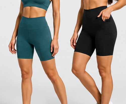 Custom activewear shorts for women